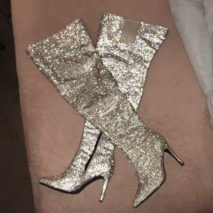 limited ed poster girl thigh high boots bling tour